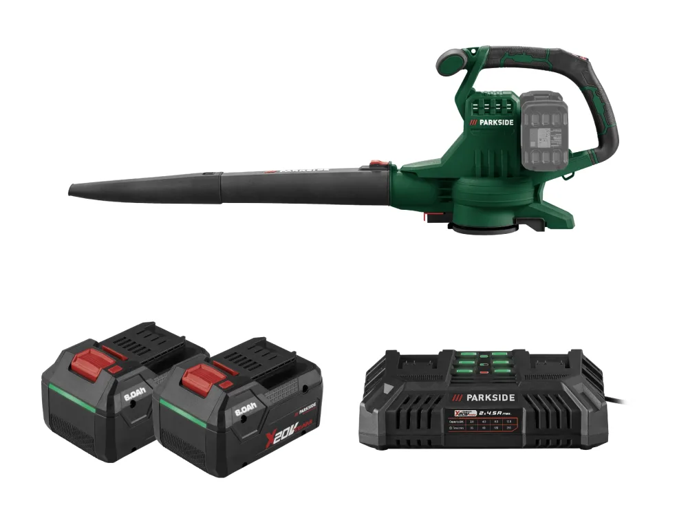 Parkside® Aku vysavač / foukač listí Plsa D3, 2x Smart 8 Ah