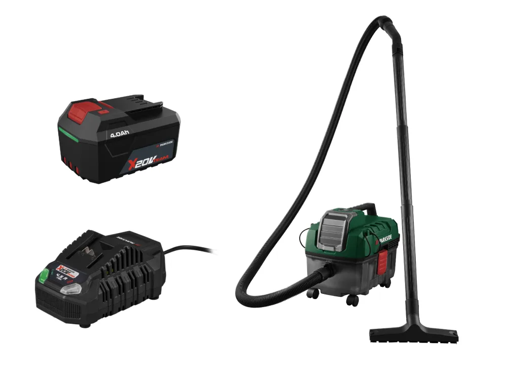 Parkside® Aku vysavač na mokré a suché vysávání Pawd 20-Li A1, 4 Ah