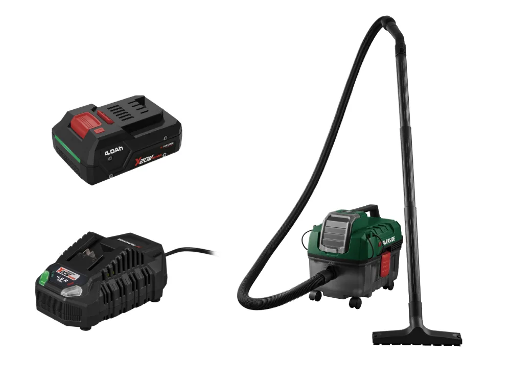 Parkside® Aku vysavač na mokré a suché vysávání Pawd 20-Li A1, Smart 4 Ah