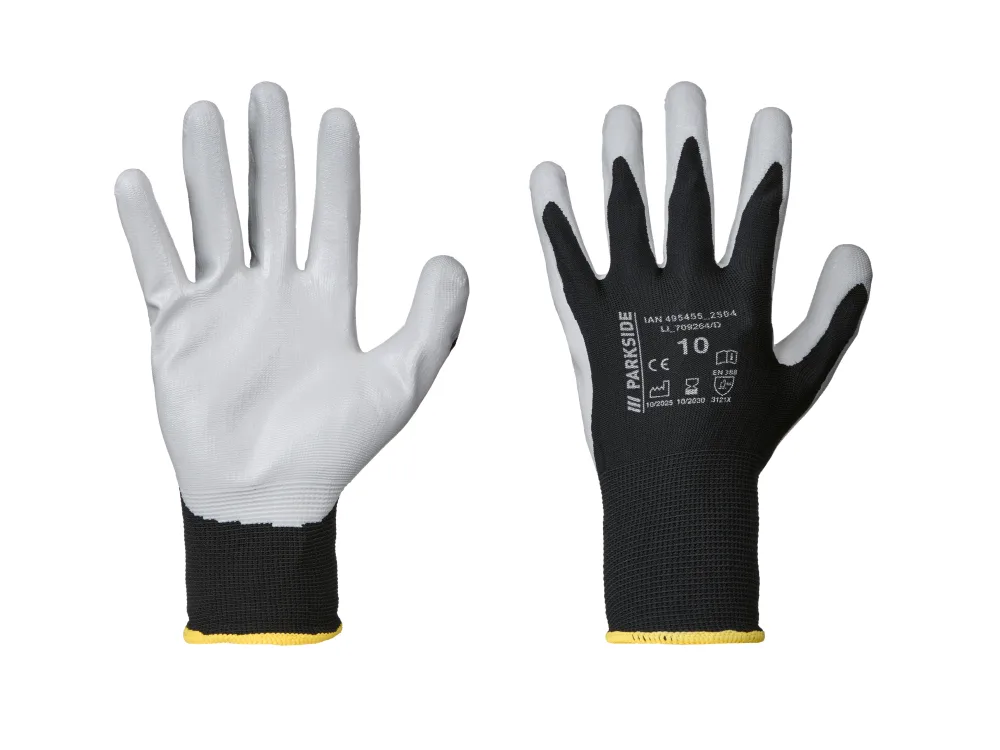 PARKSIDE®  Dámske/Pánske pracovné rukavice, 3 páry (Nano Flex, 10)