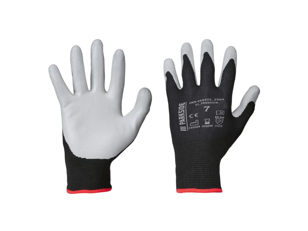 PARKSIDE®  Dámske/Pánske pracovné rukavice, 3 páry (Nano Flex, 7)