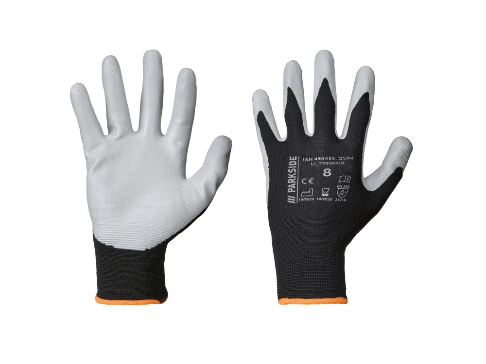 PARKSIDE®  Dámske/Pánske pracovné rukavice, 3 páry (Nano Flex, 8)