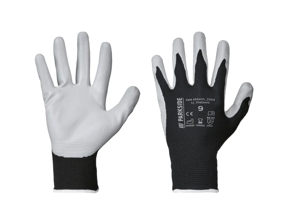 PARKSIDE®  Dámske/Pánske pracovné rukavice, 3 páry (Nano Flex, 9)