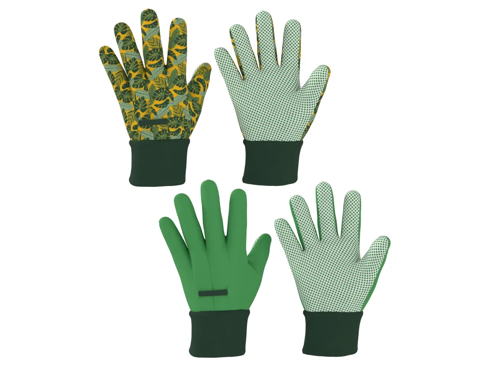 PARKSIDE® Dámske/Pánske záhradné rukavice, 2 páry (listy/zelená, 8)
