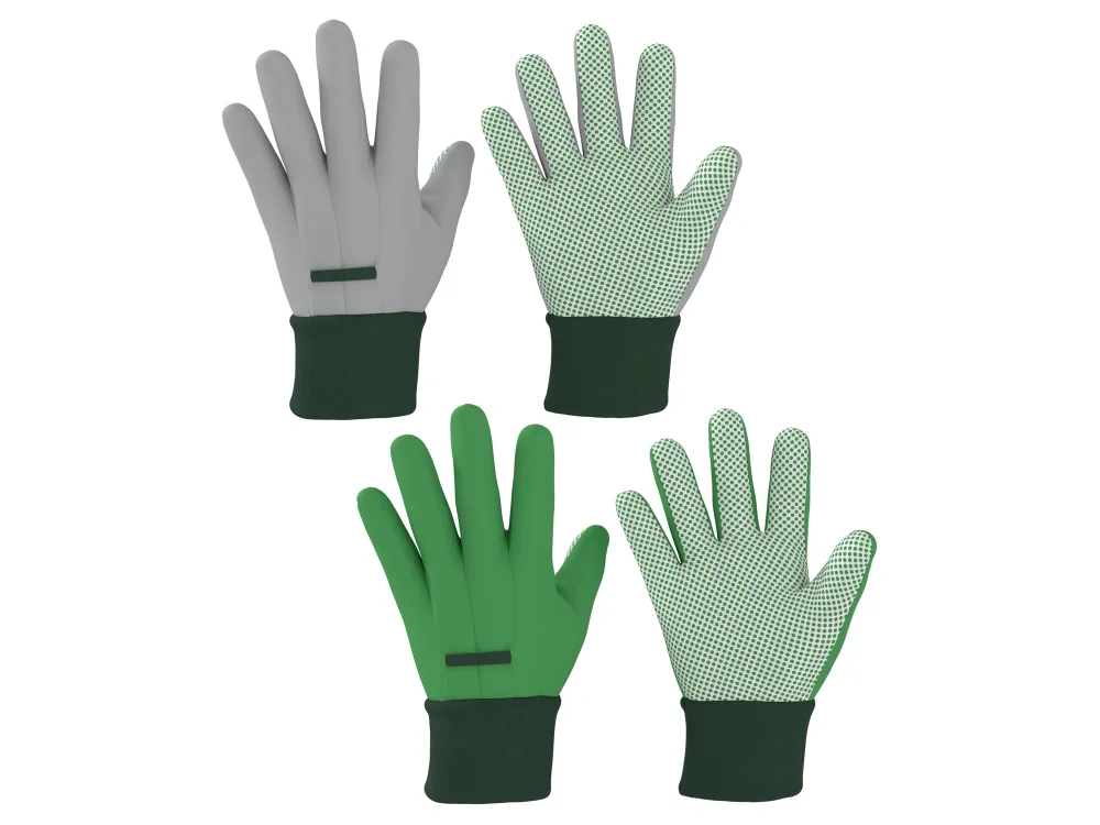 PARKSIDE® Dámske/Pánske záhradné rukavice, 2 páry (sivá/zelená, 7)
