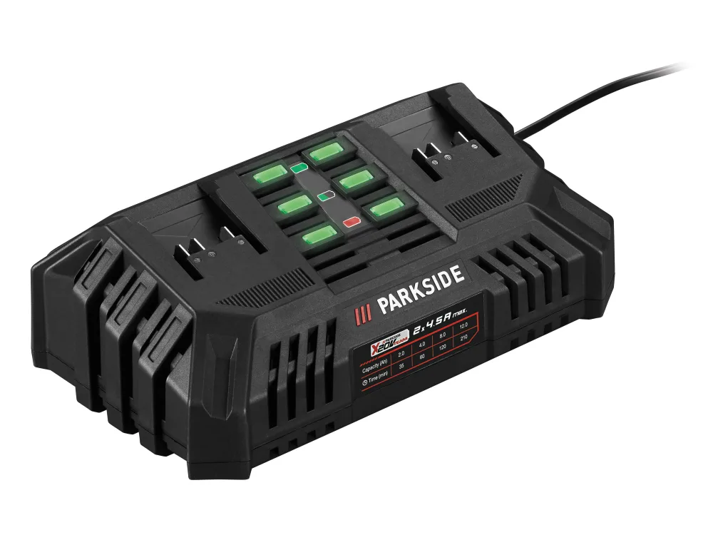PARKSIDE® Dvojitá nabíjačka na akumulátor 20 V/2x 4,5 A PDSLG 20 B1