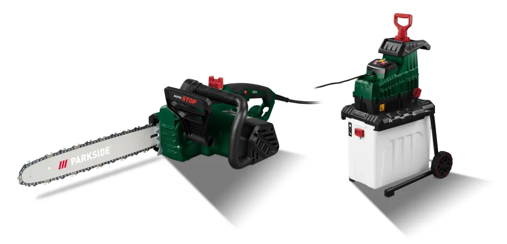 PARKSIDE® Elektrická reťazová píla PEKS 2200 A1 + Valcový drvič PWH 2800 C3
