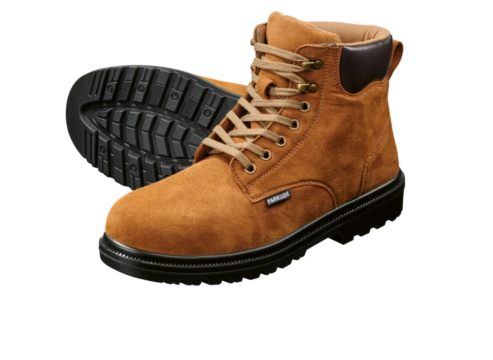 PARKSIDE® Herren Sicherheitsstiefel »S1P« (Braun, 43)