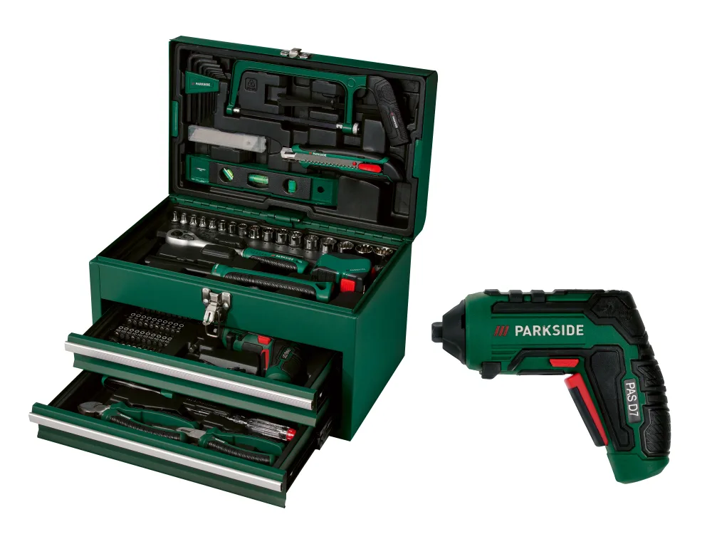 PARKSIDE® Kufrík s náradím a aku skrutkovačom PWBM A1