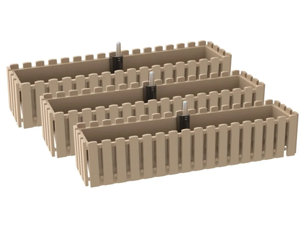 PARKSIDE® Kvetináč, 75 cm, béžový, 3 kusy