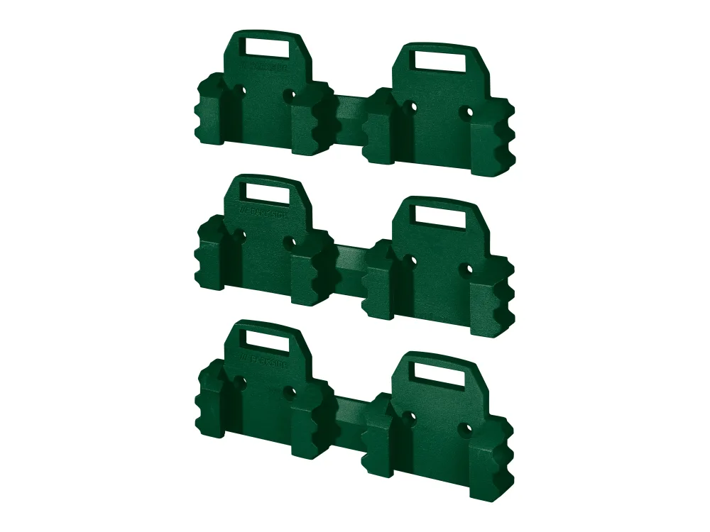 PARKSIDE® Nástenný držiak na aku skrutkovač/akumulátory (dvojitý držiak na akumulátor, 3 kusy)
