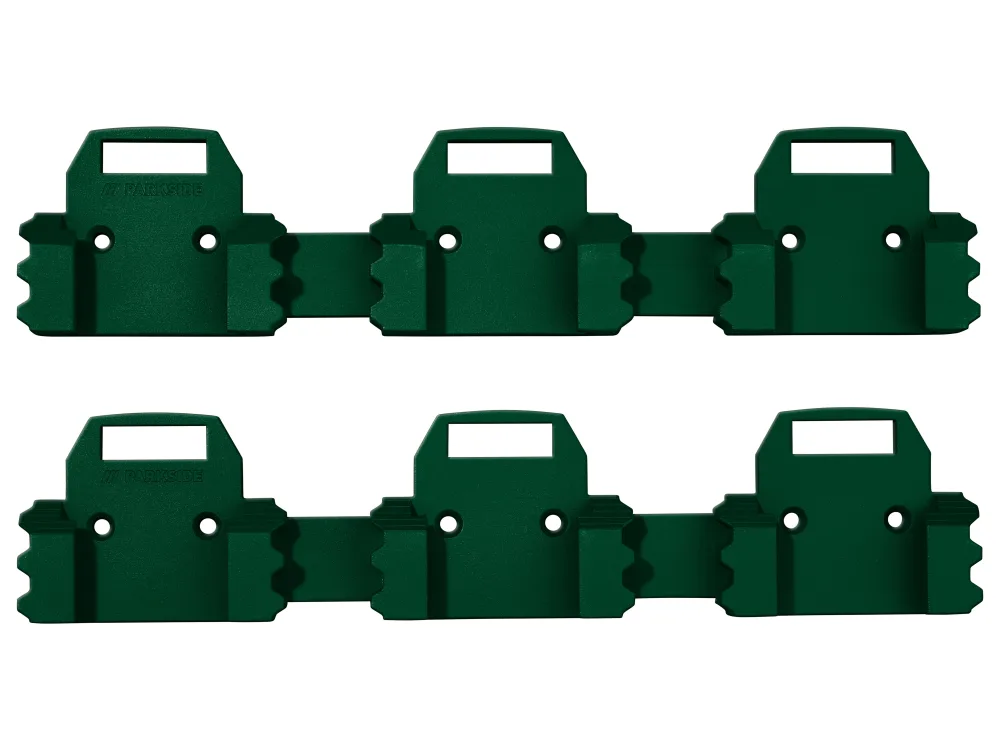 PARKSIDE® Nástenný držiak na aku skrutkovač/akumulátory (trojitý držiak na akumulátor, 2 kusy)