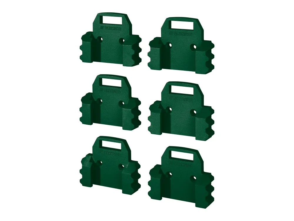 PARKSIDE® Nástenný držiak na akumulátor/aku skrutkovač (držiak na akumulátor, 6 kusov)