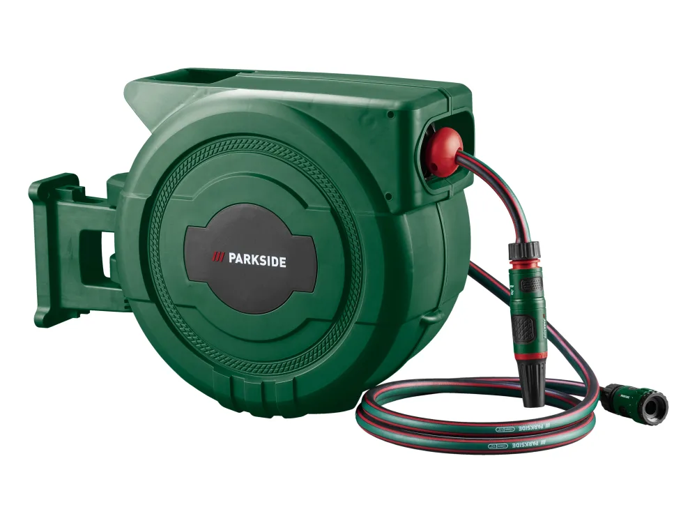 PARKSIDE® Nástenný navíjač hadice, 15 m (zelená)