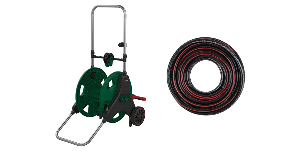 PARKSIDE® Navíjací vozík na hadicu + Záhradná hadica, 30 m (1/2″)