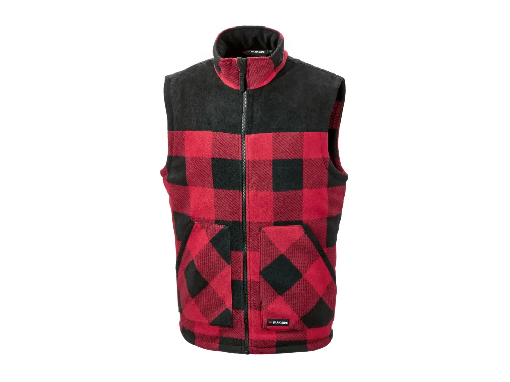 PARKSIDE® Pánska flísová vesta (červená, XL (56/58))