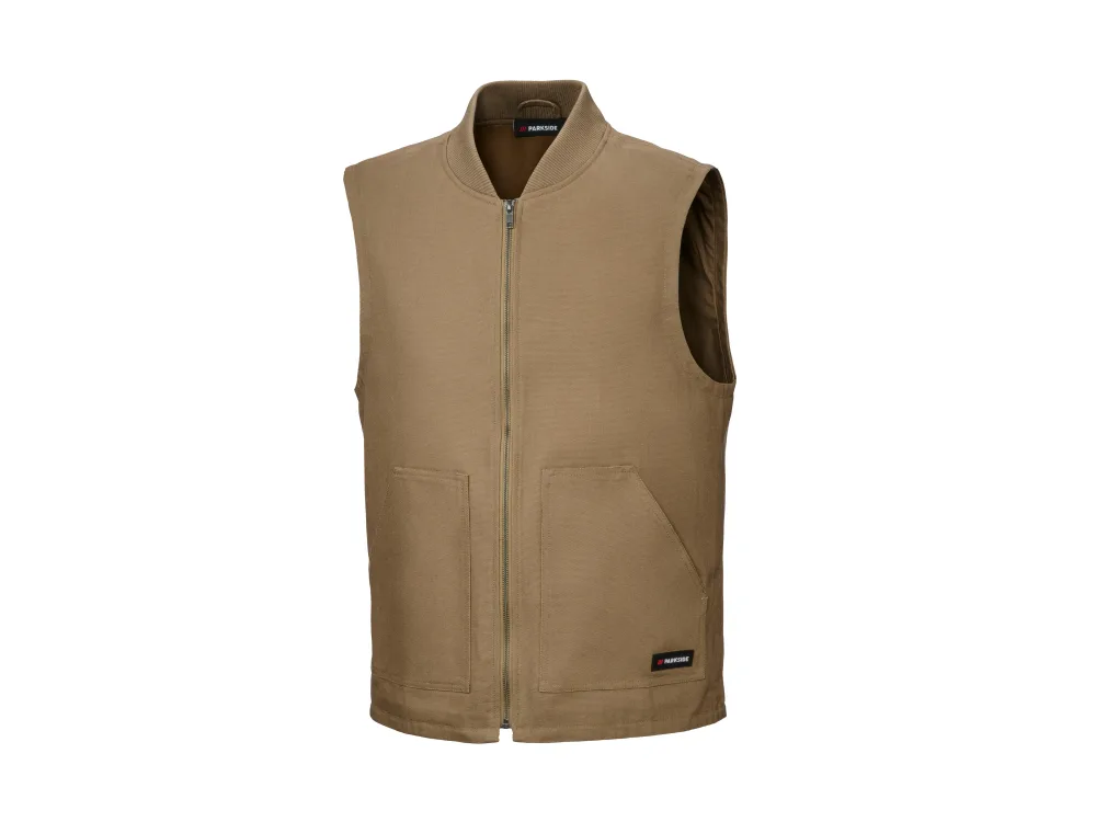 PARKSIDE® Pánska plátená vesta (béžová, L (52/54))