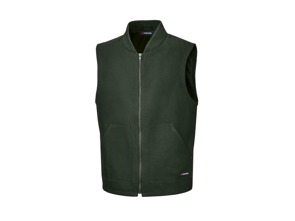 PARKSIDE® Pánska plátená vesta (zelená, S (44/46))