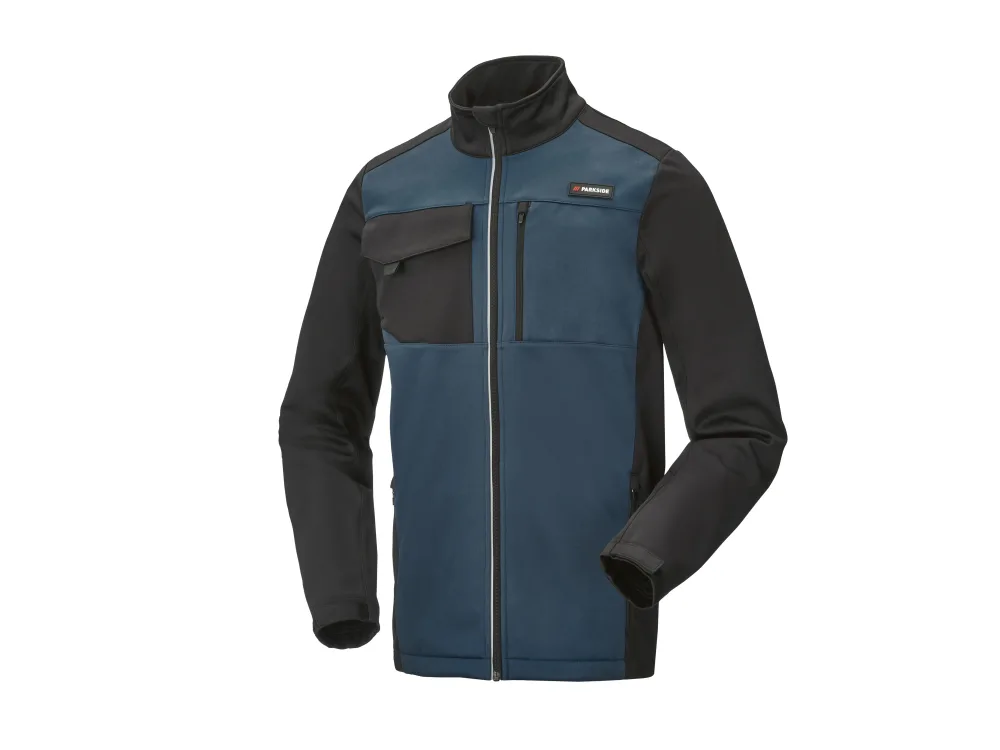 PARKSIDE® Pánska softšelová bunda (čierna/modrá, L (52/54))
