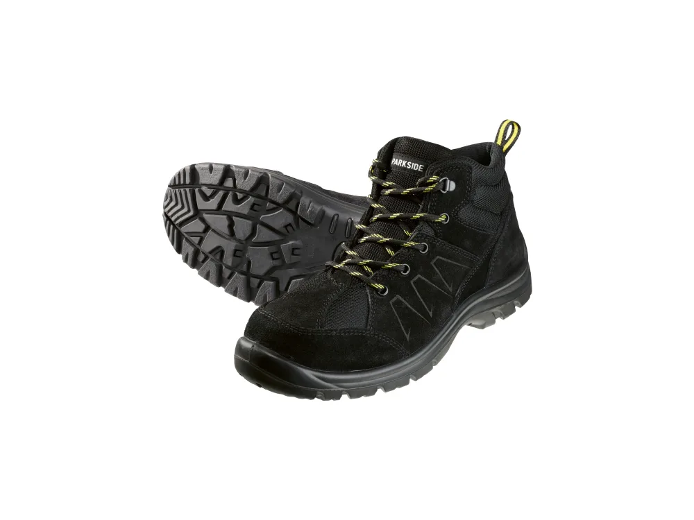 PARKSIDE® Pánske bezpečnostné topánky S3 z kože (vysoký strih, čierna, 45)