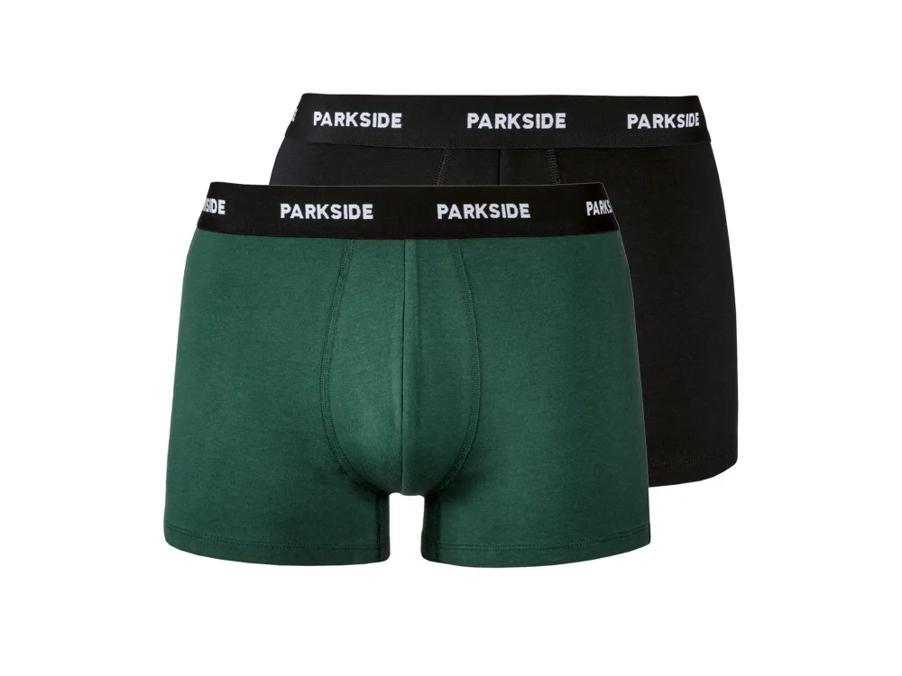 PARKSIDE® Pánske boxerky, 2 kusy (čierna/zelená, 4/S)