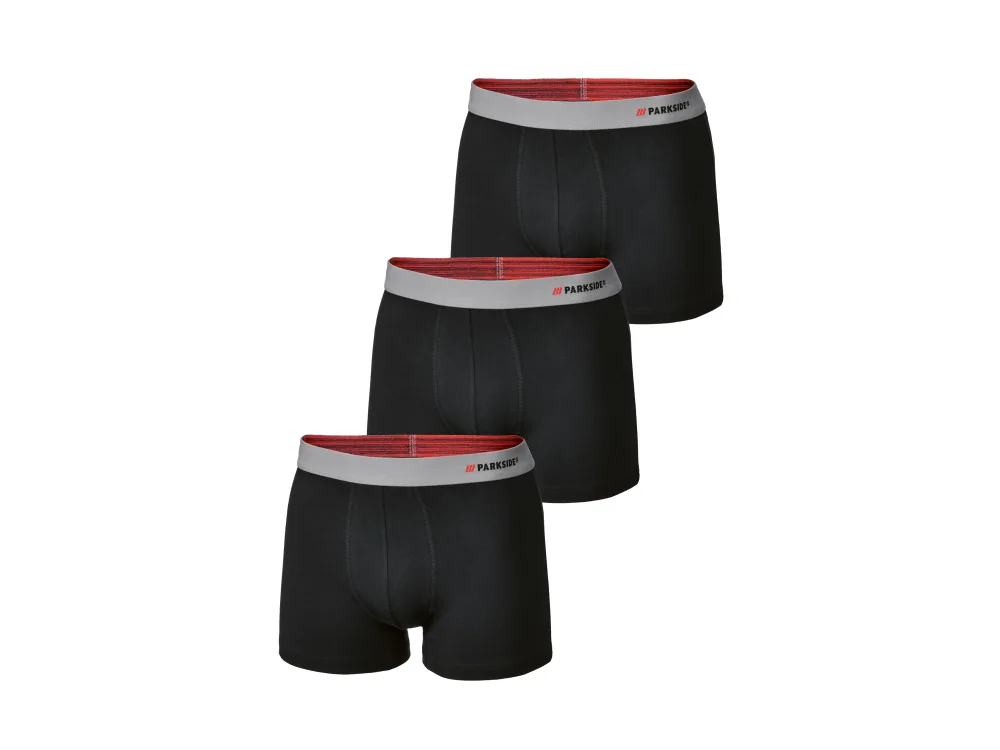 PARKSIDE® Pánske boxerky, 3 kusy (čierna, 4/S)