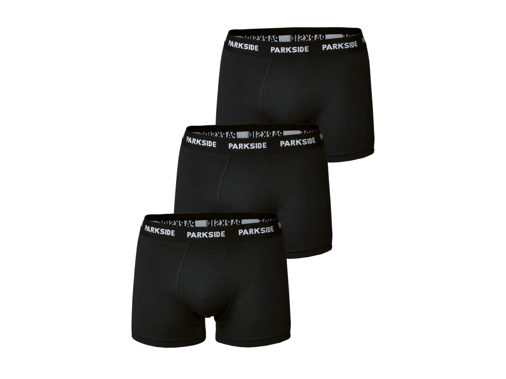 PARKSIDE® Pánske boxerky, 3 kusy (čierna, 4/S)