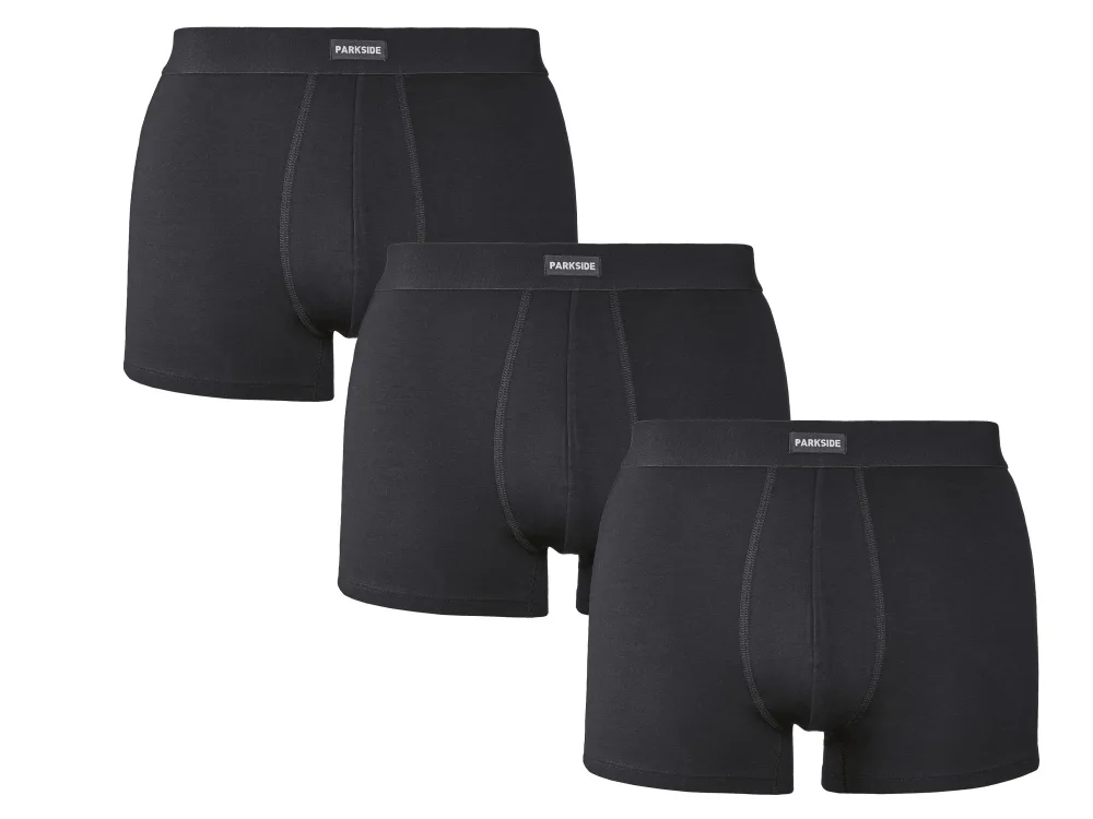 PARKSIDE® Pánske boxerky, 3 kusy (Čierna, XL)
