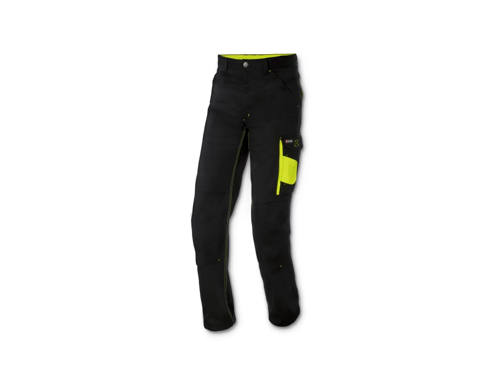 PARKSIDE® Pánske montérky (56, čierna/žltá)