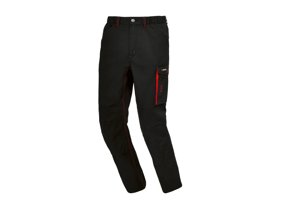 PARKSIDE® Pánske montérky s podšívkou (čierna/červená, 56)