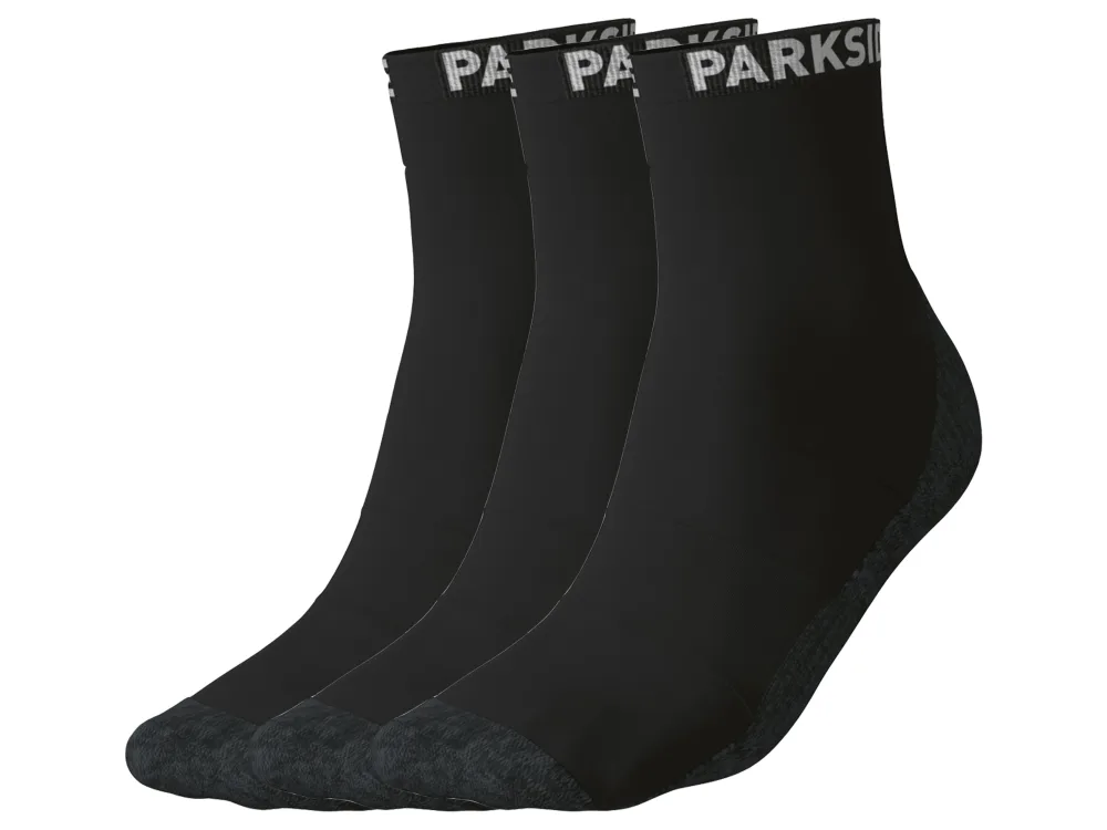 PARKSIDE® Pánske pracovné ponožky, 3 páry (čierna, 43/46)