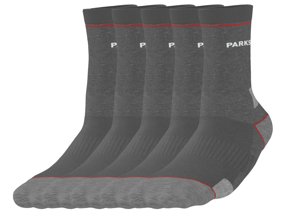 PARKSIDE® Pánske pracovné ponožky, 5 párov (sivá, 39/42)