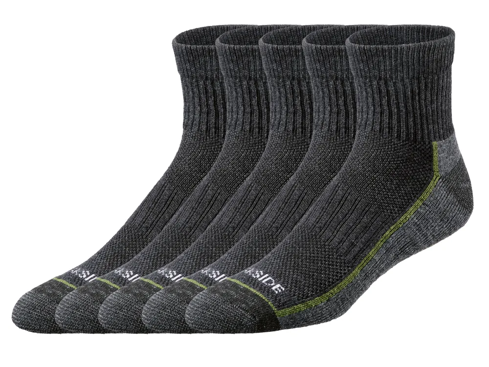 PARKSIDE® Pánske pracovné ponožky, 5 párov (sivá, 43/46)