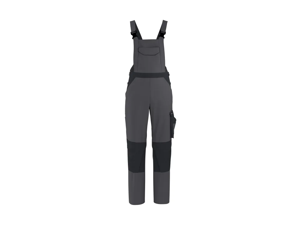 Parkside® Pánské pracovní kalhoty s laclem (šedá, XL (56/58))