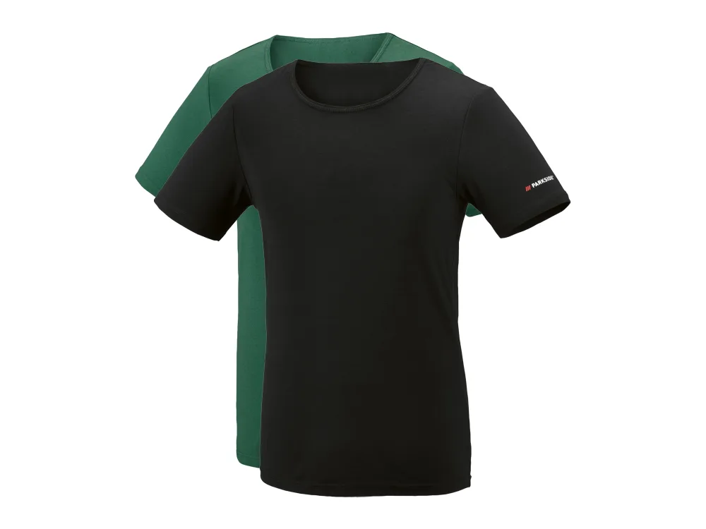 PARKSIDE® Pánske spodné tričko, 2 kusy (čierna/zelená, XXL)