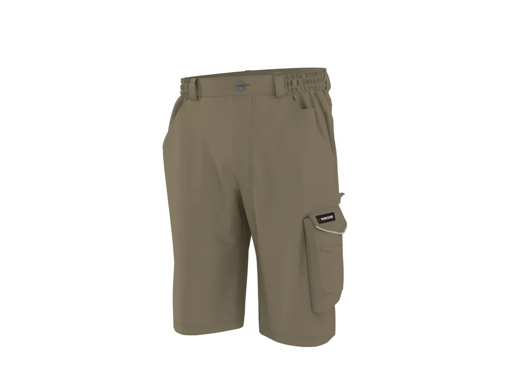 PARKSIDE® Pánske strečové pracovné bermudy (béžová, 58)