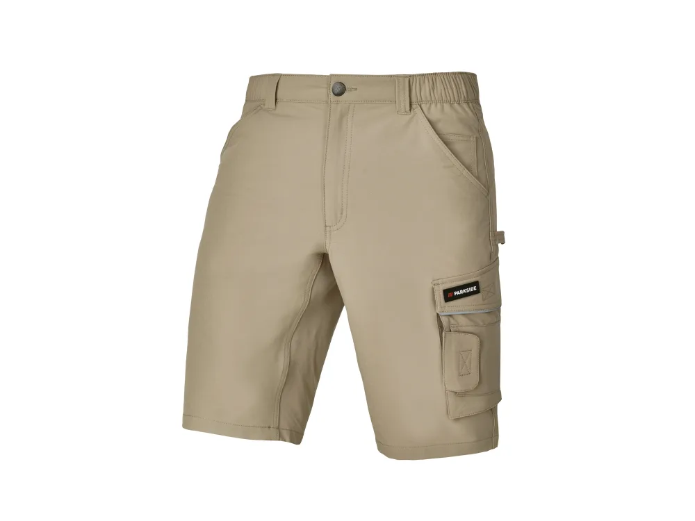 PARKSIDE® Pánske strečové pracovné šortky (béžová, 48)