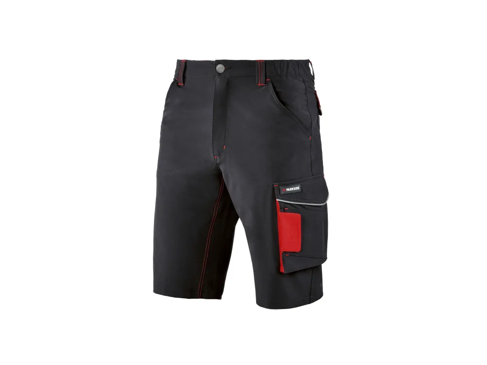 PARKSIDE® Pánske strečové pracovné šortky (čierna, M (48/50))