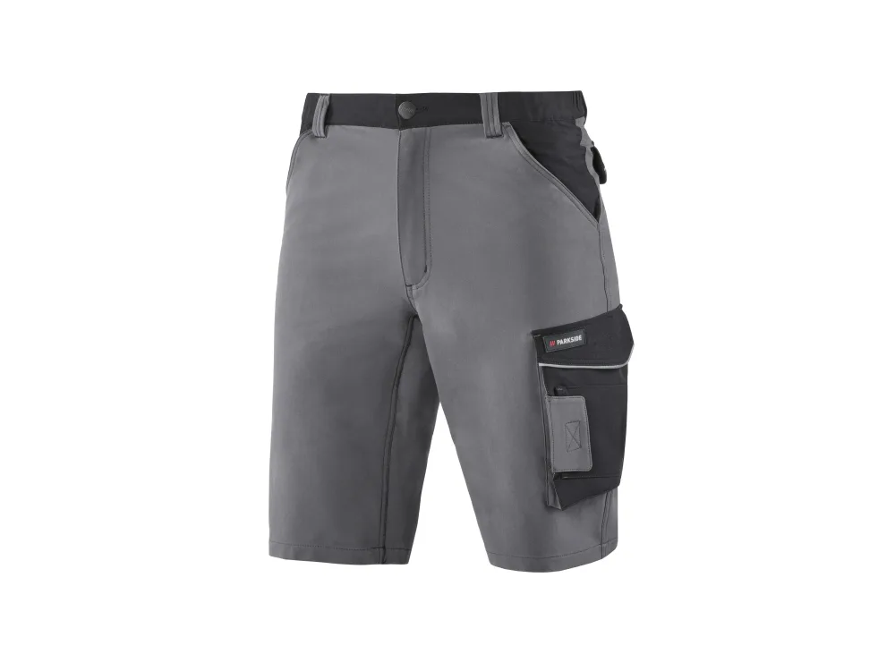 PARKSIDE® Pánske strečové pracovné šortky (sivá, S (44/46))