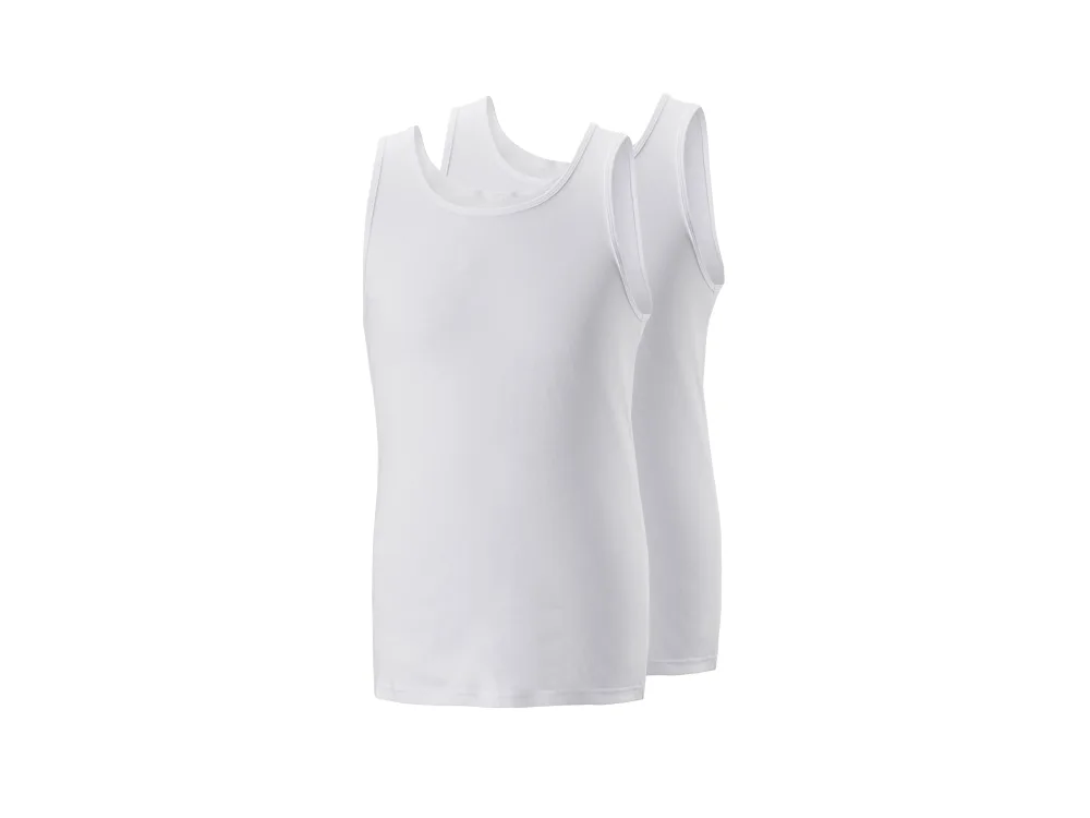 PARKSIDE® Pánske tielko, 2 kusy (biela, 6/L)