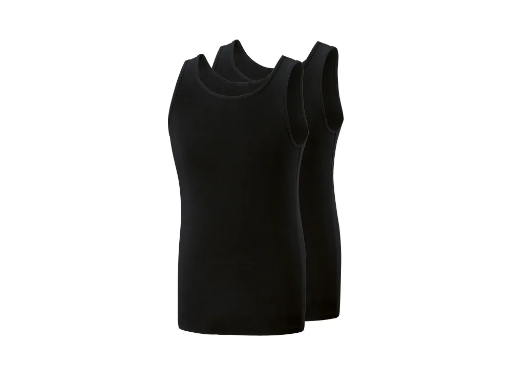 PARKSIDE® Pánske tielko, 2 kusy (čierna, 7/XL)