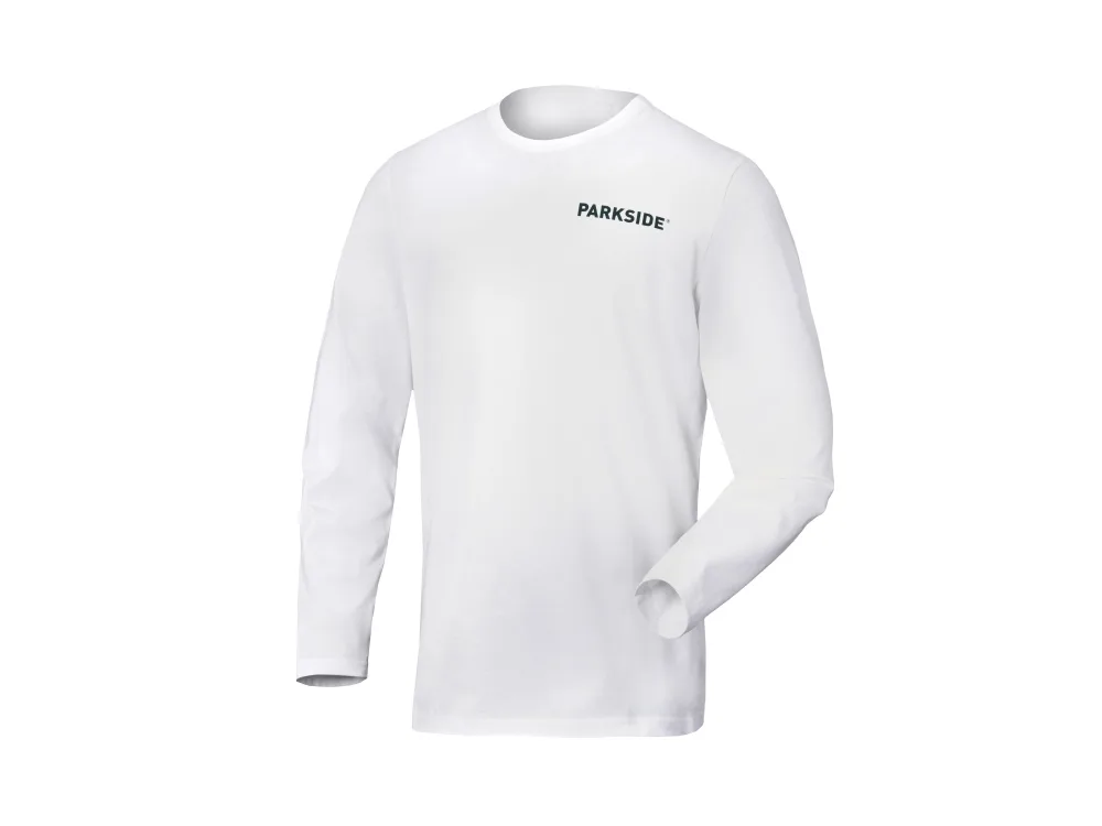PARKSIDE® Pánske tričko s dlhým rukávom PARKSIDE (biela, M (48/50))
