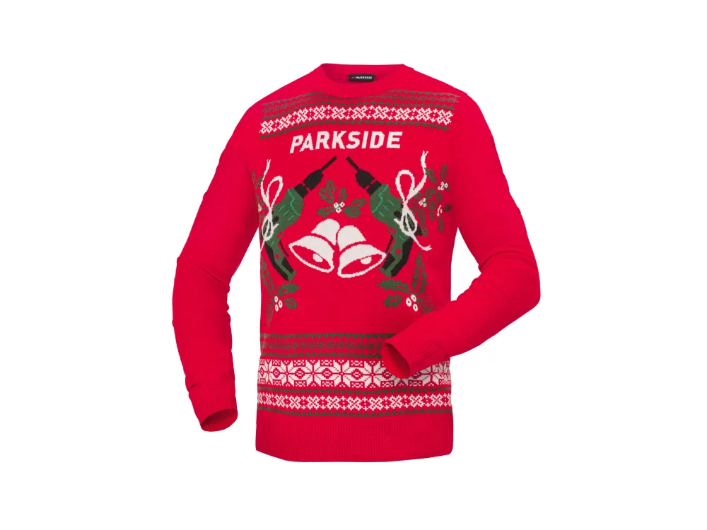 PARKSIDE® Pánsky vianočný pulóver (červená, S (44/46))