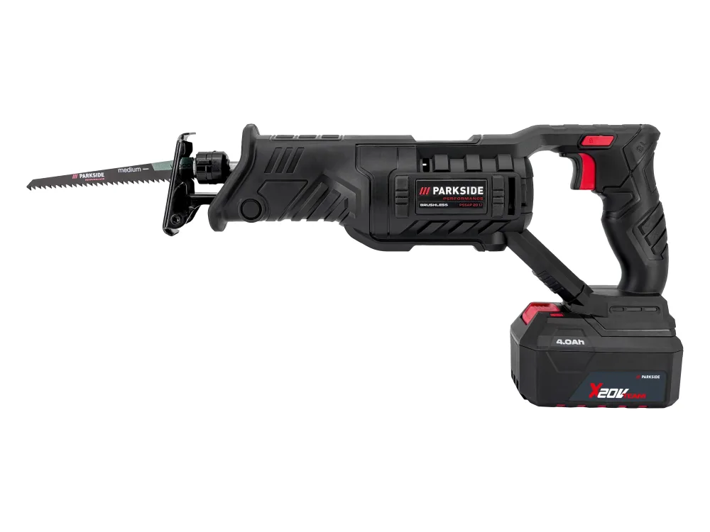 PARKSIDE PERFORMANCE® Aku chvostová píla s príslušenstvom PSSAP 20 Li E5