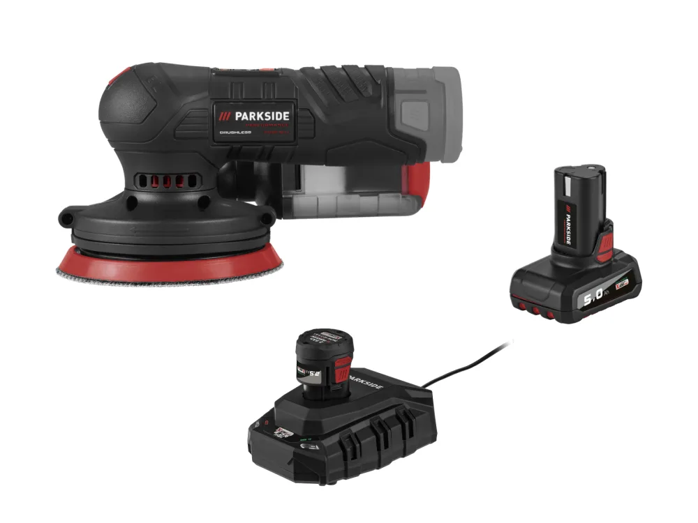 Parkside Performance® Aku excentrická bruska Paesp 12-Li A2, 2,5 Ah a 5 Ah