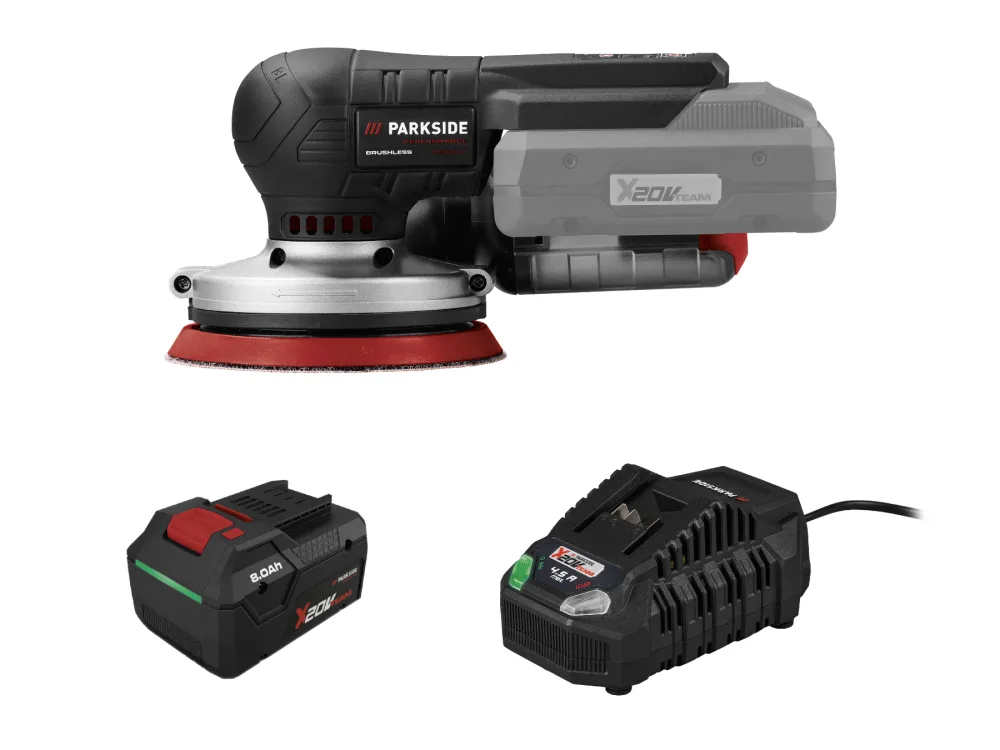 Parkside Performance® Aku excentrická bruska Paesp 20-Li A1, Smart 8 Ah