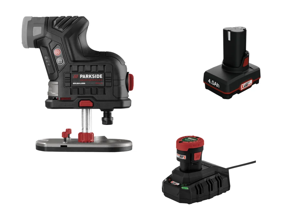 Parkside Performance® Aku frézka na hrany Ppakf 12 A1, 2 Ah a 4 Ah