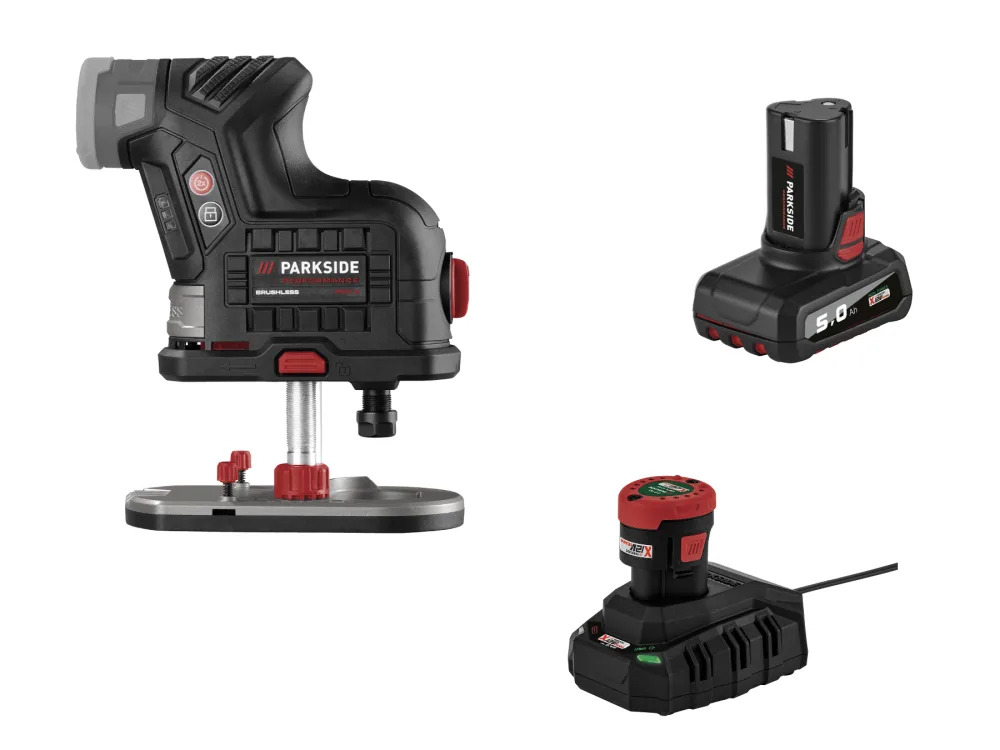 Parkside Performance® Aku frézka na hrany Ppakf 12 A1, 2 Ah a 5 Ah