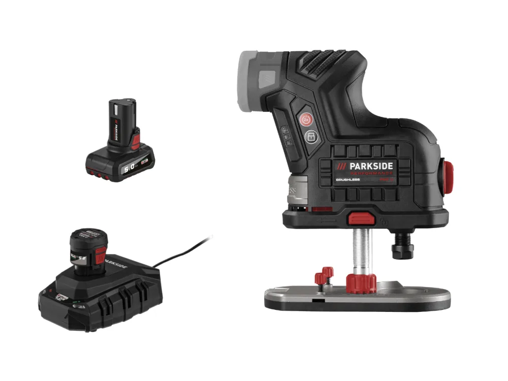 Parkside Performance® Aku frézka na hrany Ppakf 12 A1, 2,5 Ah a 5 Ah