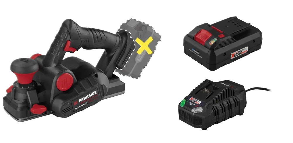 PARKSIDE PERFORMANCE® Aku hoblík PPHA 20-Li C3 + Smart akumulátor 20 V/4 Ah PAPS 204 B1 + Rýchlonabíjačka akumulátora 20 V/4,5 A PLG 20 C3